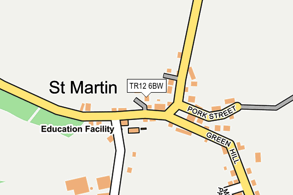 TR12 6BW map - OS OpenMap – Local (Ordnance Survey)