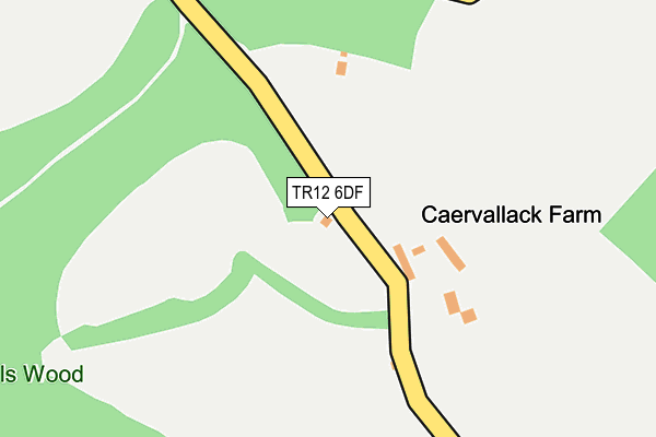 TR12 6DF map - OS OpenMap – Local (Ordnance Survey)
