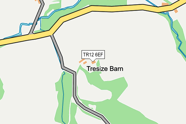 TR12 6EF map - OS OpenMap – Local (Ordnance Survey)
