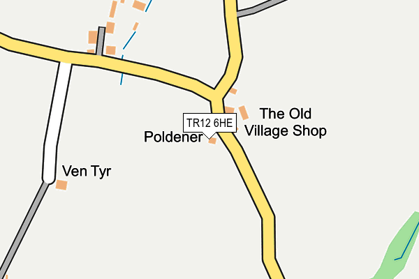 TR12 6HE map - OS OpenMap – Local (Ordnance Survey)