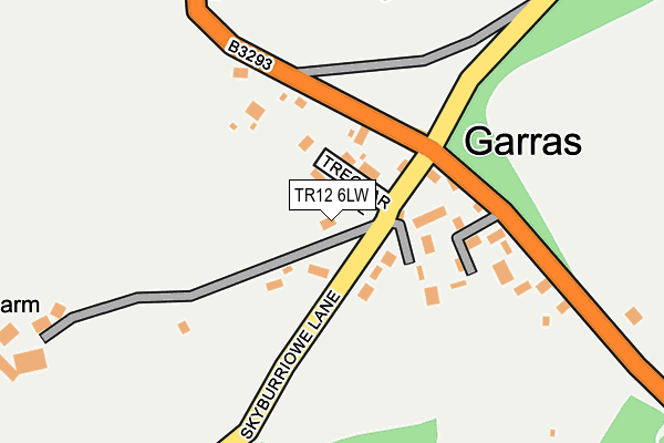 TR12 6LW map - OS OpenMap – Local (Ordnance Survey)
