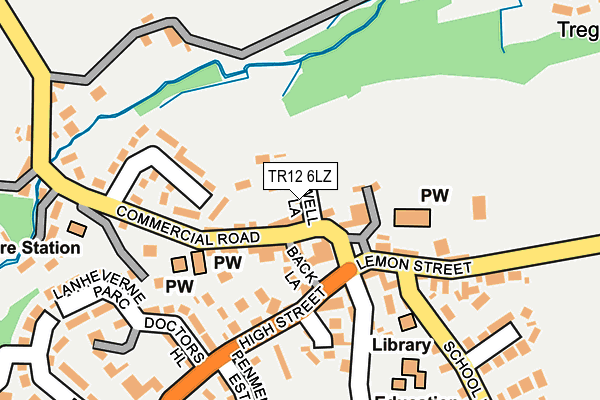 TR12 6LZ map - OS OpenMap – Local (Ordnance Survey)