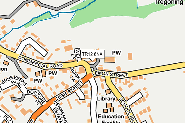 TR12 6NA map - OS OpenMap – Local (Ordnance Survey)