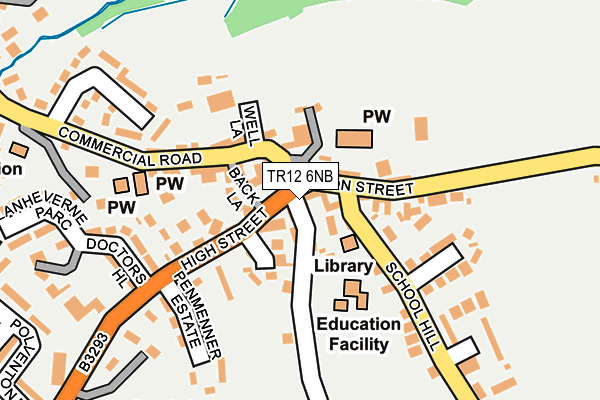 TR12 6NB map - OS OpenMap – Local (Ordnance Survey)