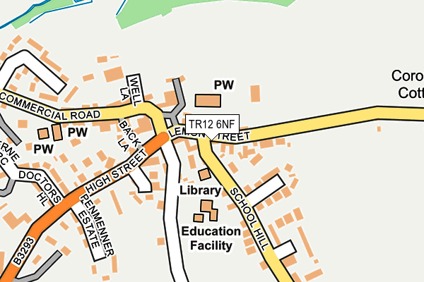 TR12 6NF map - OS OpenMap – Local (Ordnance Survey)