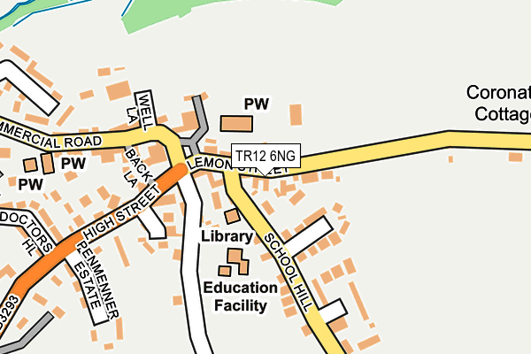 TR12 6NG map - OS OpenMap – Local (Ordnance Survey)