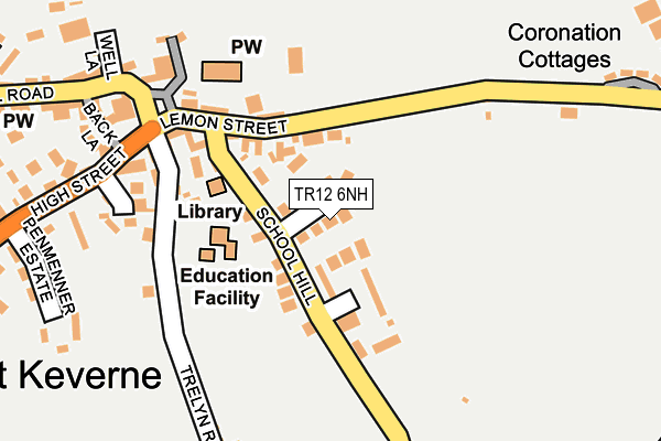 TR12 6NH map - OS OpenMap – Local (Ordnance Survey)