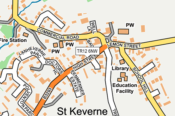 TR12 6NW map - OS OpenMap – Local (Ordnance Survey)