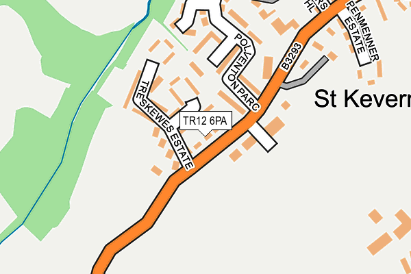 TR12 6PA map - OS OpenMap – Local (Ordnance Survey)