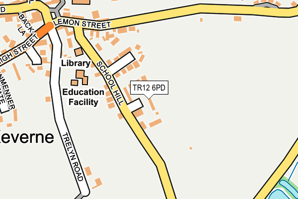 TR12 6PD map - OS OpenMap – Local (Ordnance Survey)
