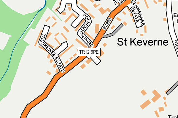 TR12 6PE map - OS OpenMap – Local (Ordnance Survey)