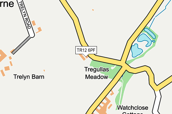 TR12 6PF map - OS OpenMap – Local (Ordnance Survey)