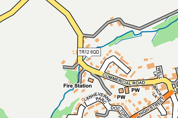 TR12 6QD map - OS OpenMap – Local (Ordnance Survey)