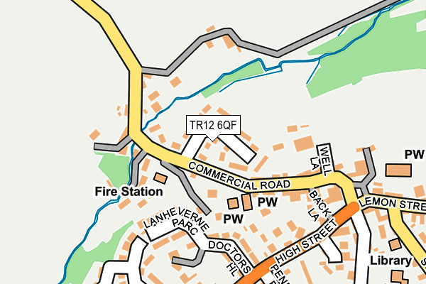 TR12 6QF map - OS OpenMap – Local (Ordnance Survey)