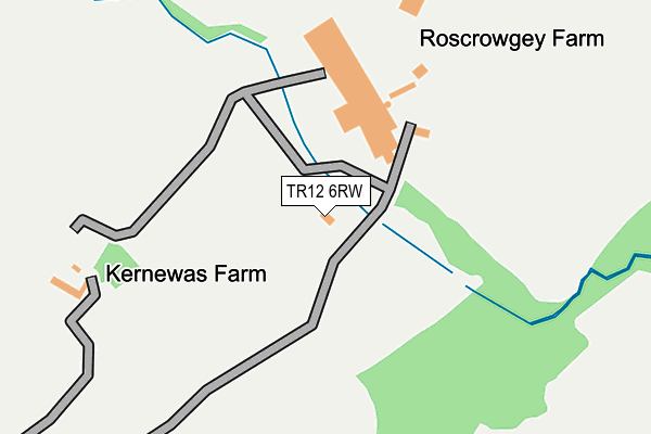 TR12 6RW map - OS OpenMap – Local (Ordnance Survey)