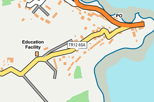 TR12 6SA map - OS OpenMap – Local (Ordnance Survey)