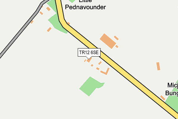 TR12 6SE map - OS OpenMap – Local (Ordnance Survey)