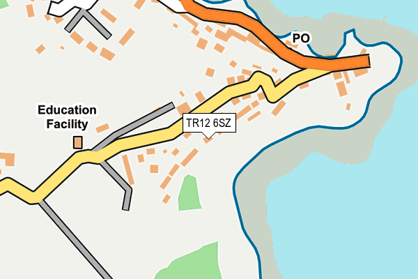 TR12 6SZ map - OS OpenMap – Local (Ordnance Survey)