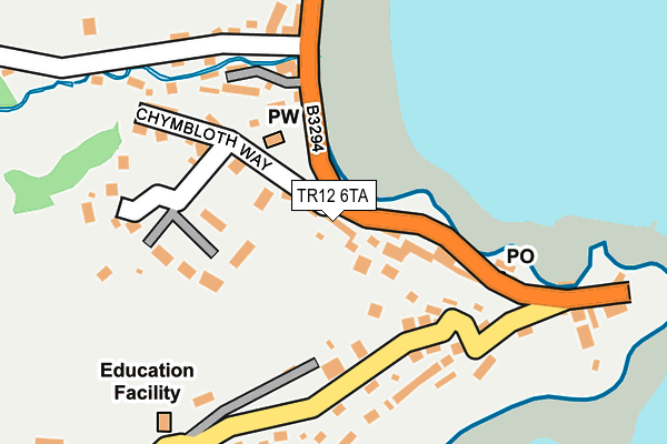 TR12 6TA map - OS OpenMap – Local (Ordnance Survey)