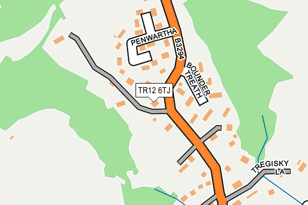 TR12 6TJ map - OS OpenMap – Local (Ordnance Survey)