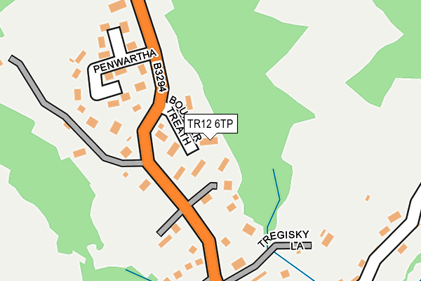 TR12 6TP map - OS OpenMap – Local (Ordnance Survey)