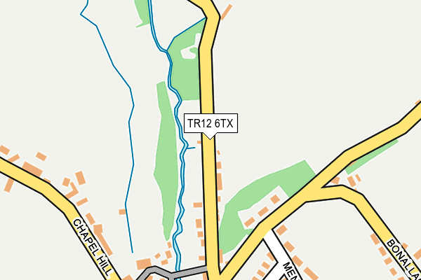 TR12 6TX map - OS OpenMap – Local (Ordnance Survey)
