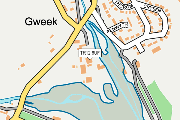 TR12 6UF map - OS OpenMap – Local (Ordnance Survey)