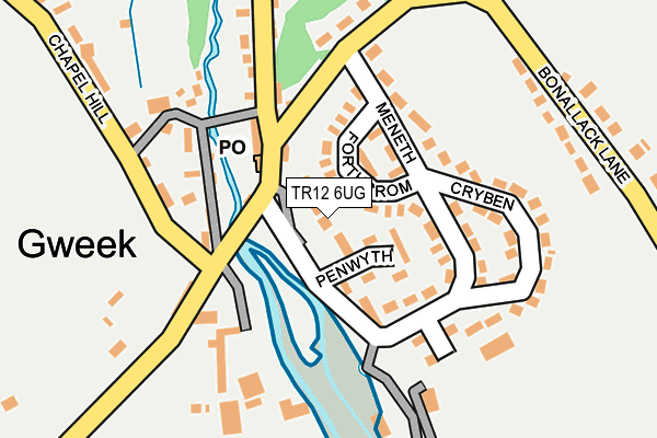 TR12 6UG map - OS OpenMap – Local (Ordnance Survey)
