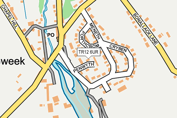 TR12 6UR map - OS OpenMap – Local (Ordnance Survey)