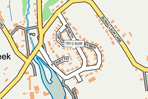 TR12 6UW map - OS OpenMap – Local (Ordnance Survey)