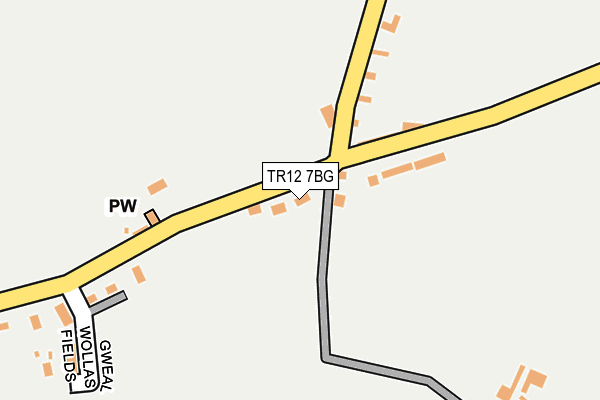 TR12 7BG map - OS OpenMap – Local (Ordnance Survey)