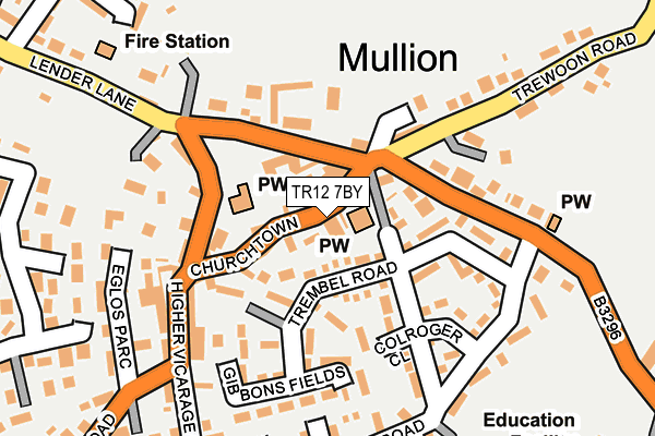 Map of MULLION GARAGE LIMITED at local scale