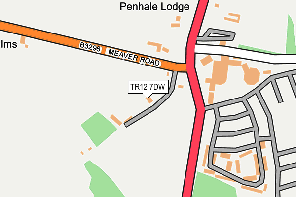 TR12 7DW map - OS OpenMap – Local (Ordnance Survey)