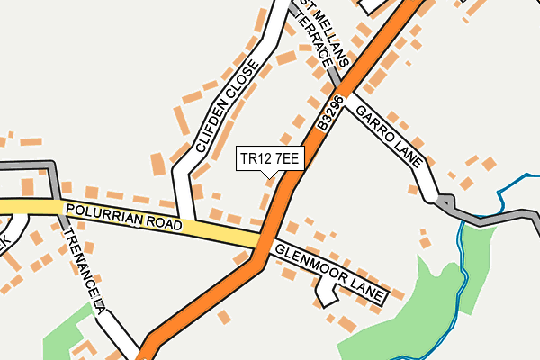 TR12 7EE map - OS OpenMap – Local (Ordnance Survey)
