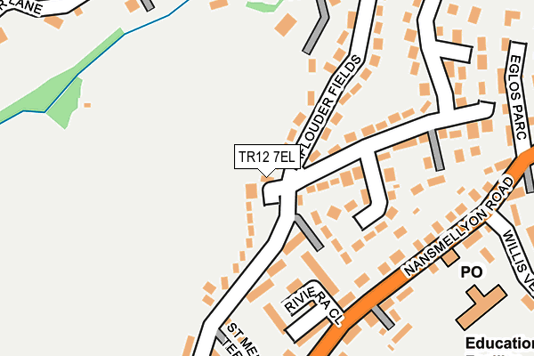 TR12 7EL map - OS OpenMap – Local (Ordnance Survey)