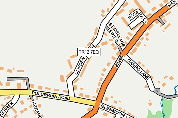 TR12 7EQ map - OS OpenMap – Local (Ordnance Survey)