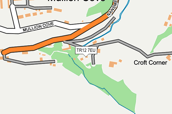 TR12 7EU map - OS OpenMap – Local (Ordnance Survey)