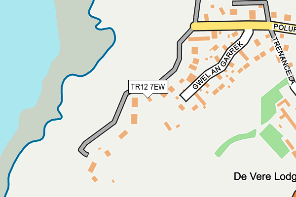 TR12 7EW map - OS OpenMap – Local (Ordnance Survey)