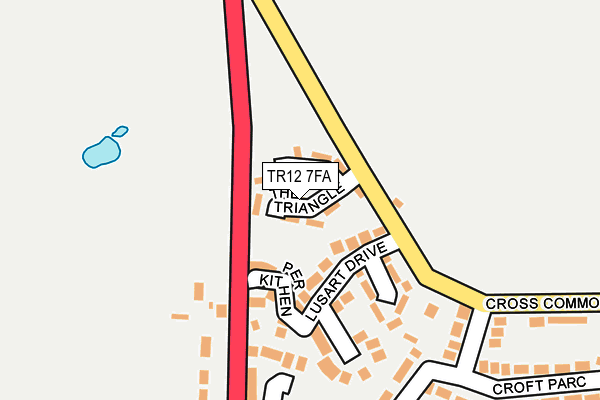 TR12 7FA map - OS OpenMap – Local (Ordnance Survey)
