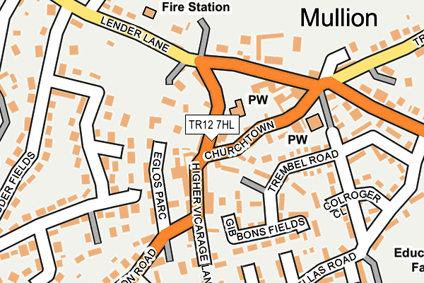 TR12 7HL map - OS OpenMap – Local (Ordnance Survey)