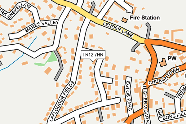 TR12 7HR map - OS OpenMap – Local (Ordnance Survey)
