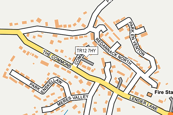 TR12 7HY map - OS OpenMap – Local (Ordnance Survey)