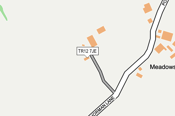 TR12 7JE map - OS OpenMap – Local (Ordnance Survey)