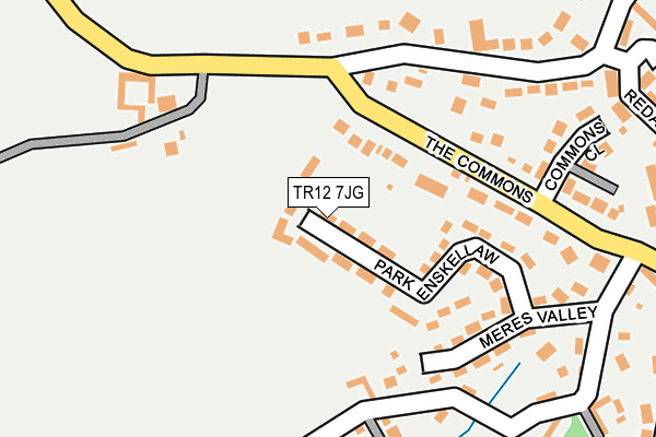 TR12 7JG map - OS OpenMap – Local (Ordnance Survey)