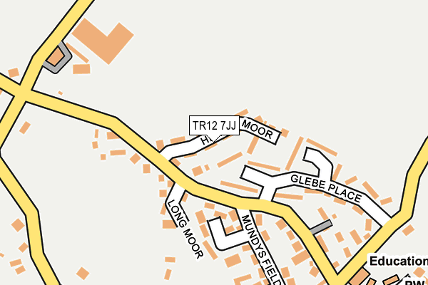 TR12 7JJ map - OS OpenMap – Local (Ordnance Survey)