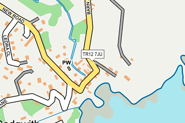 TR12 7JU map - OS OpenMap – Local (Ordnance Survey)