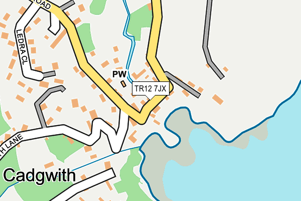 TR12 7JX map - OS OpenMap – Local (Ordnance Survey)