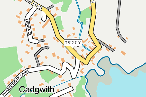TR12 7JY map - OS OpenMap – Local (Ordnance Survey)