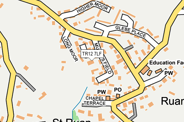 TR12 7LF map - OS OpenMap – Local (Ordnance Survey)
