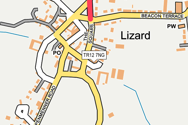 TR12 7NG map - OS OpenMap – Local (Ordnance Survey)